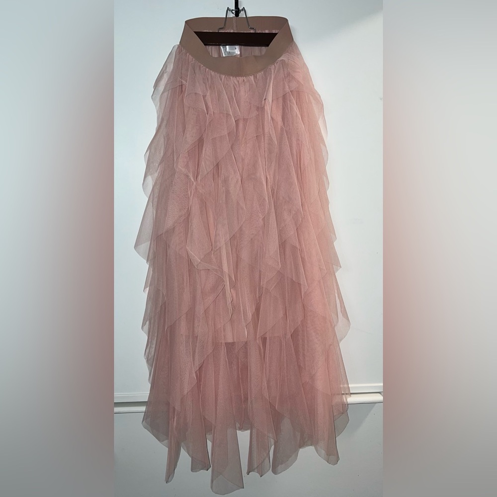 Boutique Maxi Length Tulle Skirt in Blush Size Small New without Tags